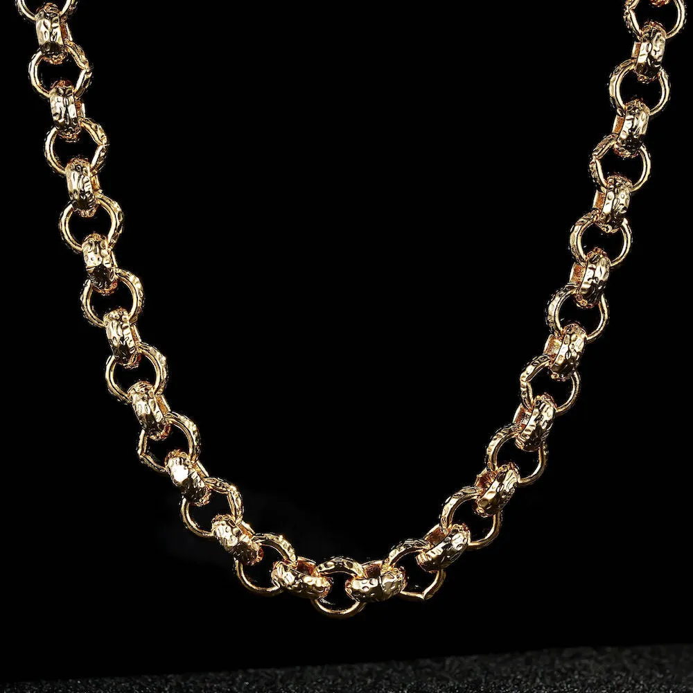 12mm Gold Filled Diamond Cut Pattern Belcher Chain 16/20/24/30 Inch