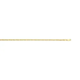 14k Gold Alternating Marine Link Chain, 22"