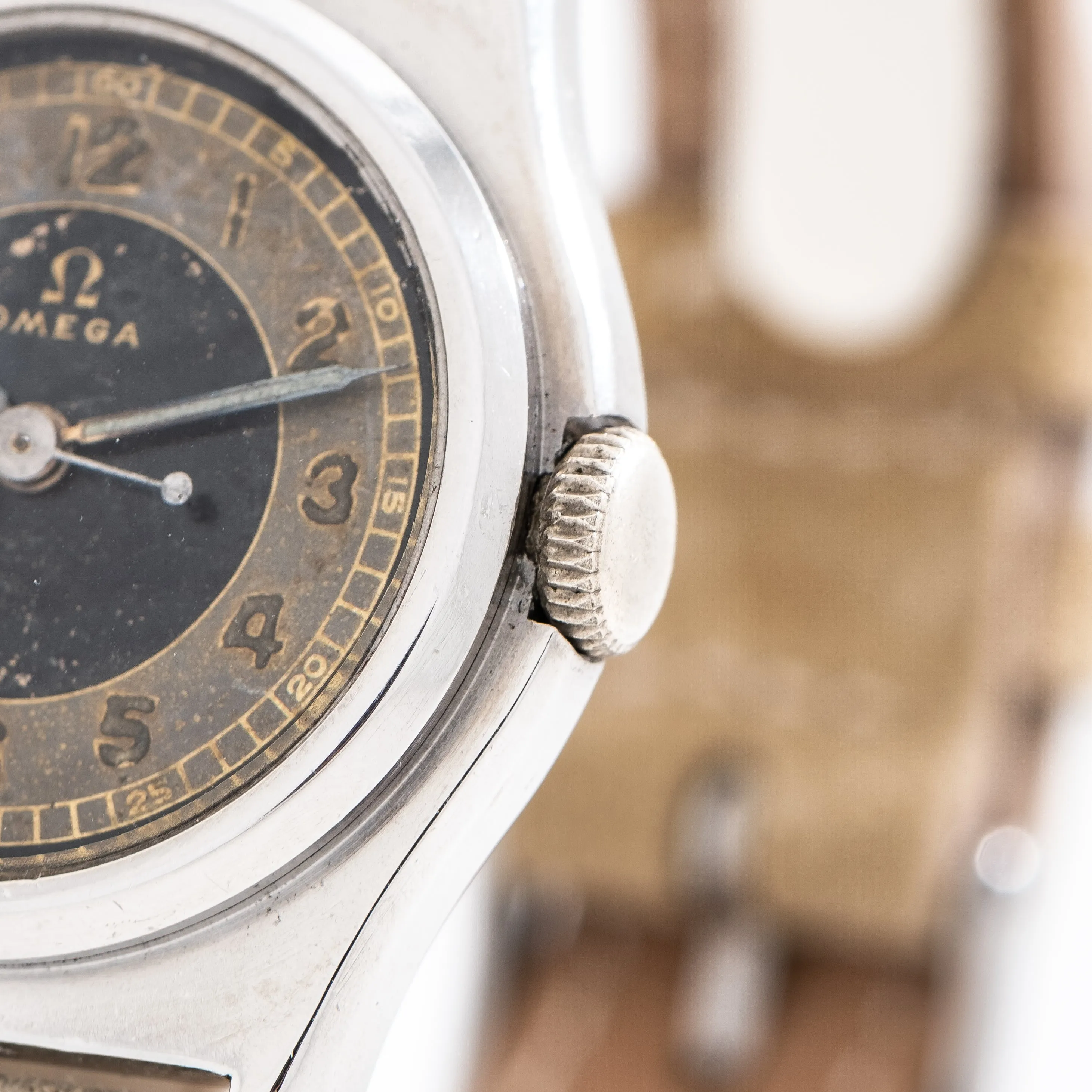 1939 Vintage Omega Manual Winding Stainless Steel Watch (# 14359)