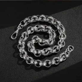 20mm Silver Filled Bonded Ornate Belcher Chain 28 Inches