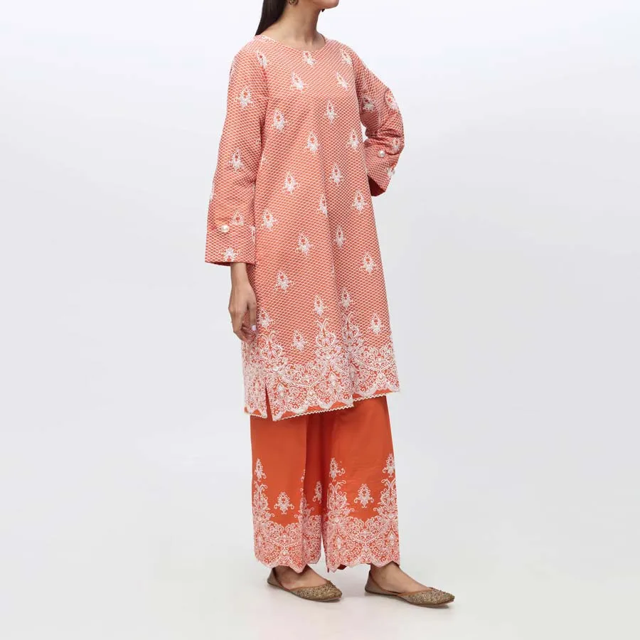 2PC- Puff Printed Cambric Suit PS4017