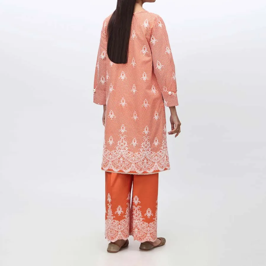 2PC- Puff Printed Cambric Suit PS4017