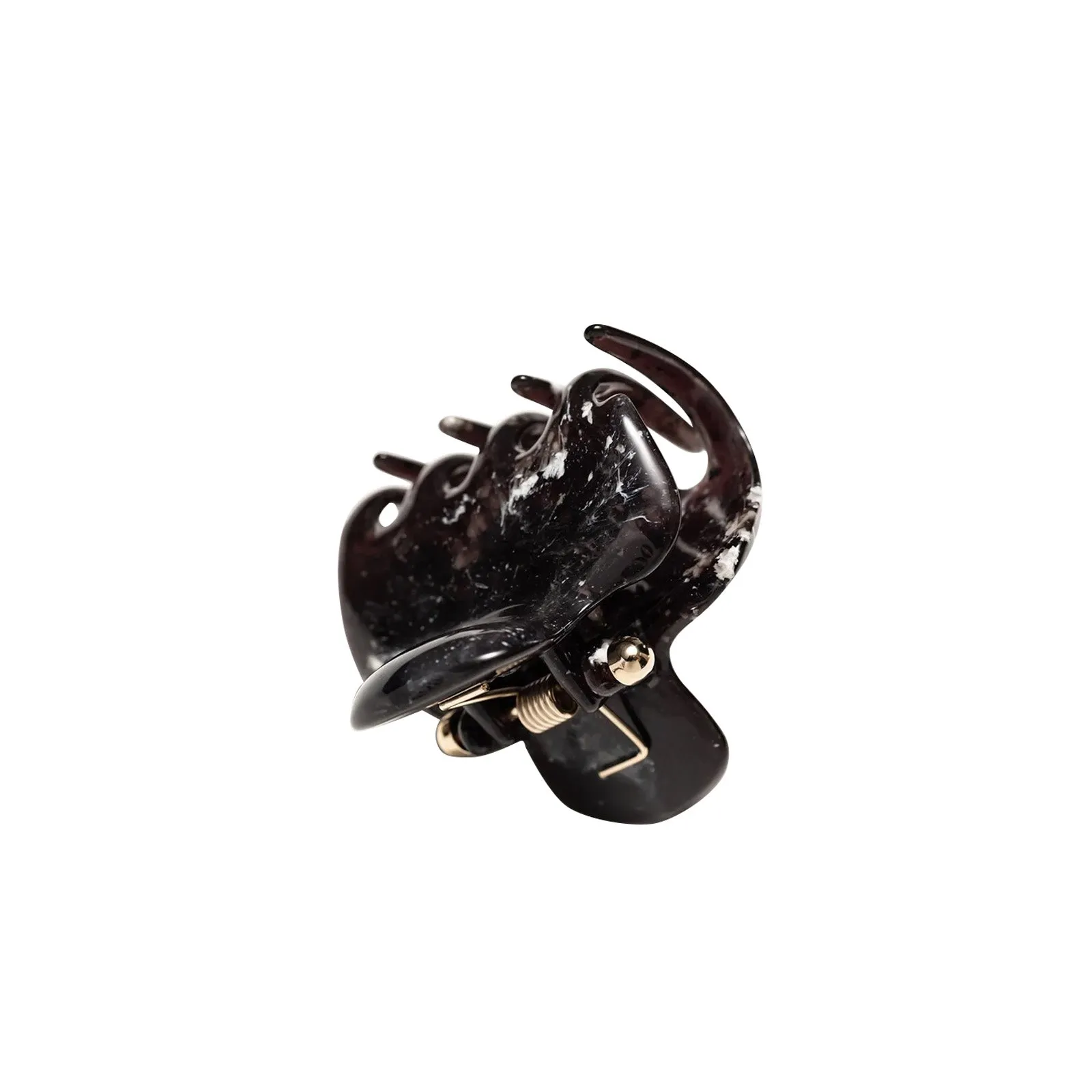 2" Claw Clip - Black Marble