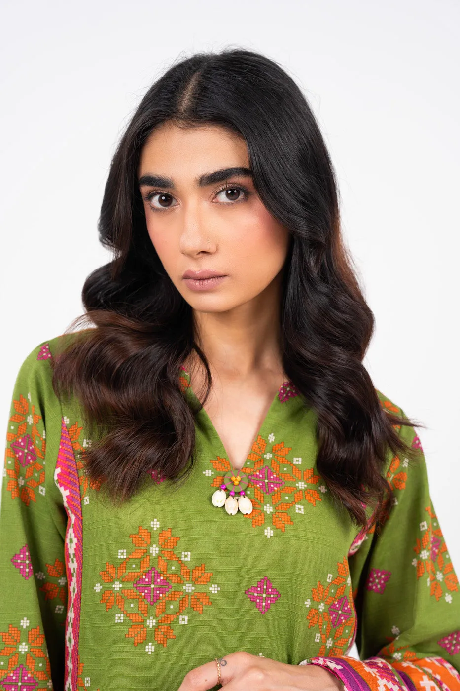 3 Piece Printed Khaddar Suit With Light Khaddar Dupatta