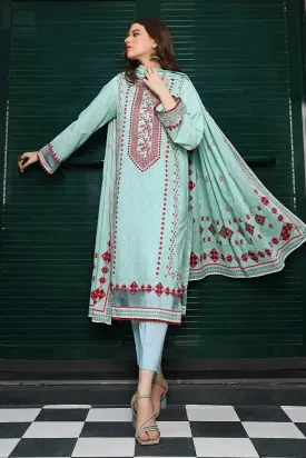3PC Embroidered Unstitched Lawn Suit KL-2557