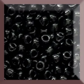 6/0 TR-49 Jet Black Opaque 10g/30g Round Toho Seed Beads - Beading Supply