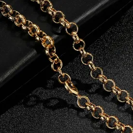 8mm Gold Filled Diamond Cut Pattern Belcher Chain 16/20/24/30 Inch
