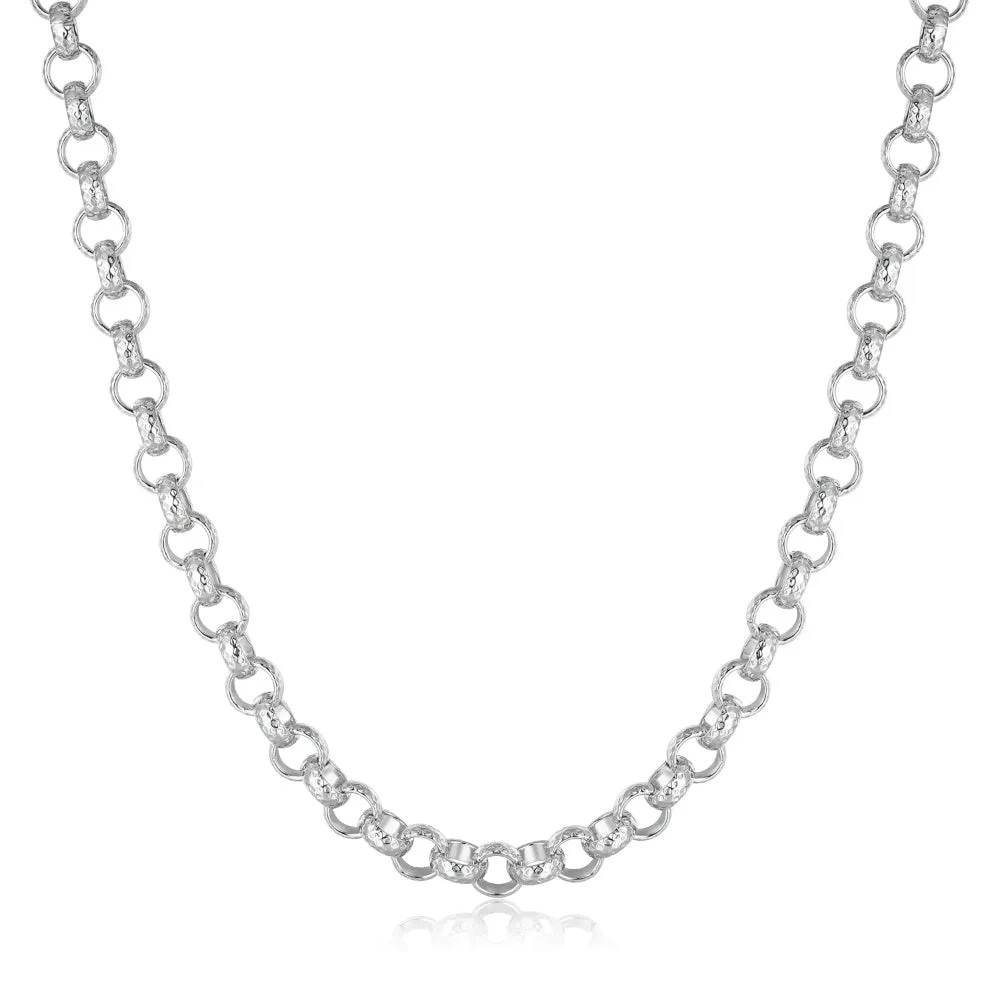 8mm Silver Filled Pattern Belcher Chain 16/20/24/30 Inches