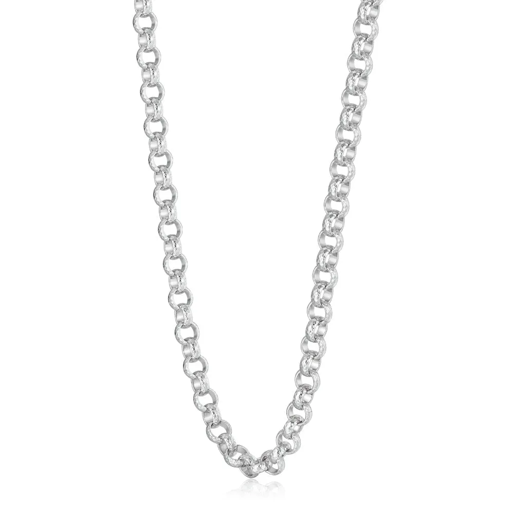 8mm Silver Filled Pattern Belcher Chain 16/20/24/30 Inches