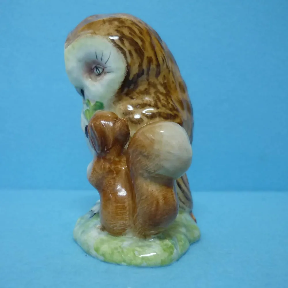 A Beswick Beatrix Potter Figurine Old Mr Brown. Gold Oval Backstamp BP2a.