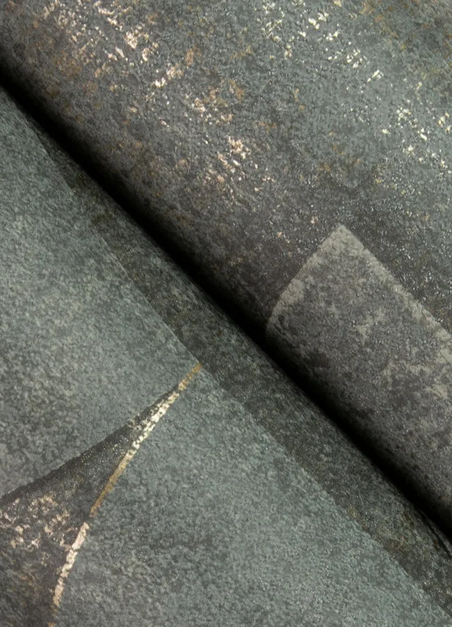 Addison Charcoal Retro Geo Wallpaper  | Brewster Wallcovering