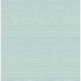 Agave Aqua Faux Grasscloth Wallpaper  | Brewster Wallcovering