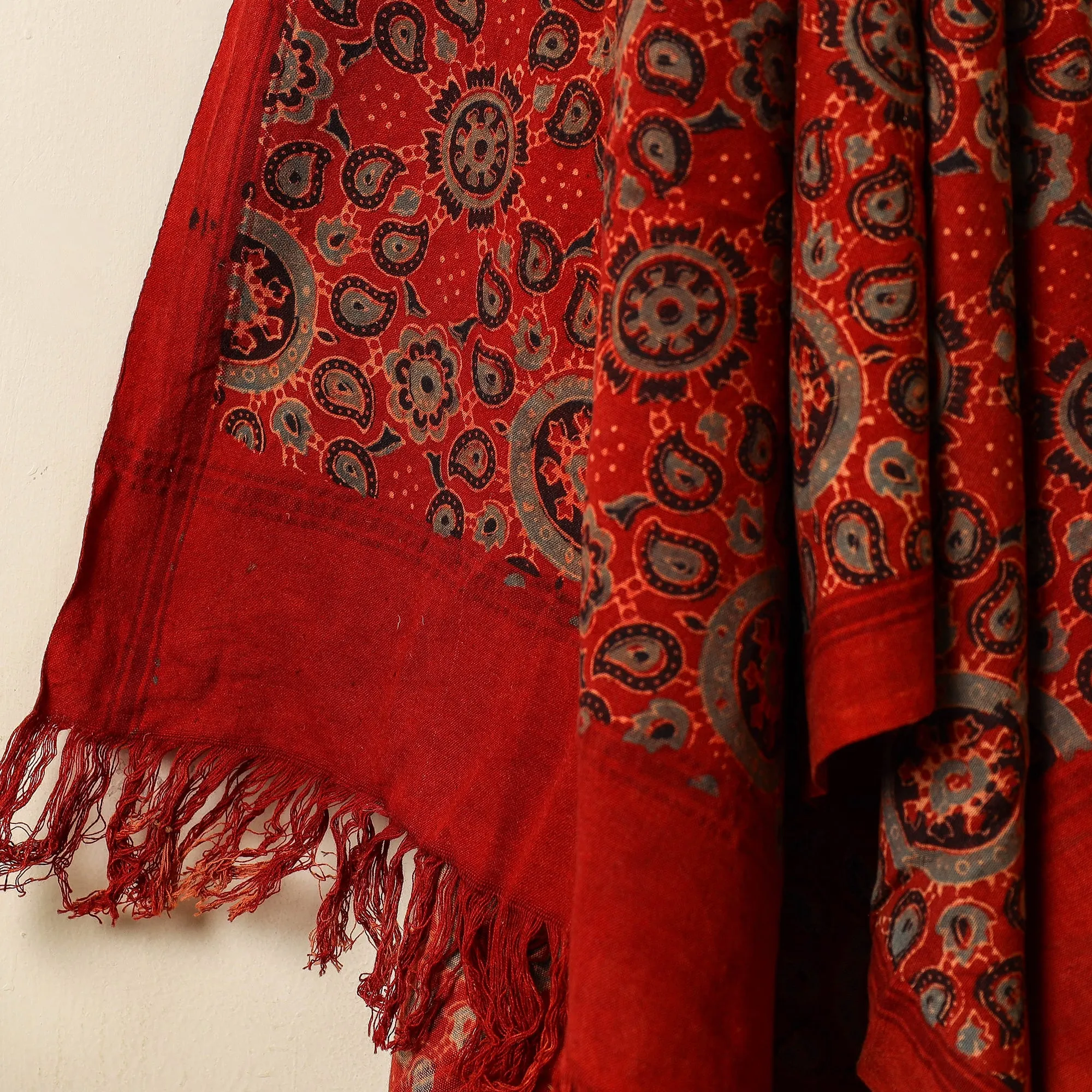 Ajrakh Block Printed Handloom Cotton Towel