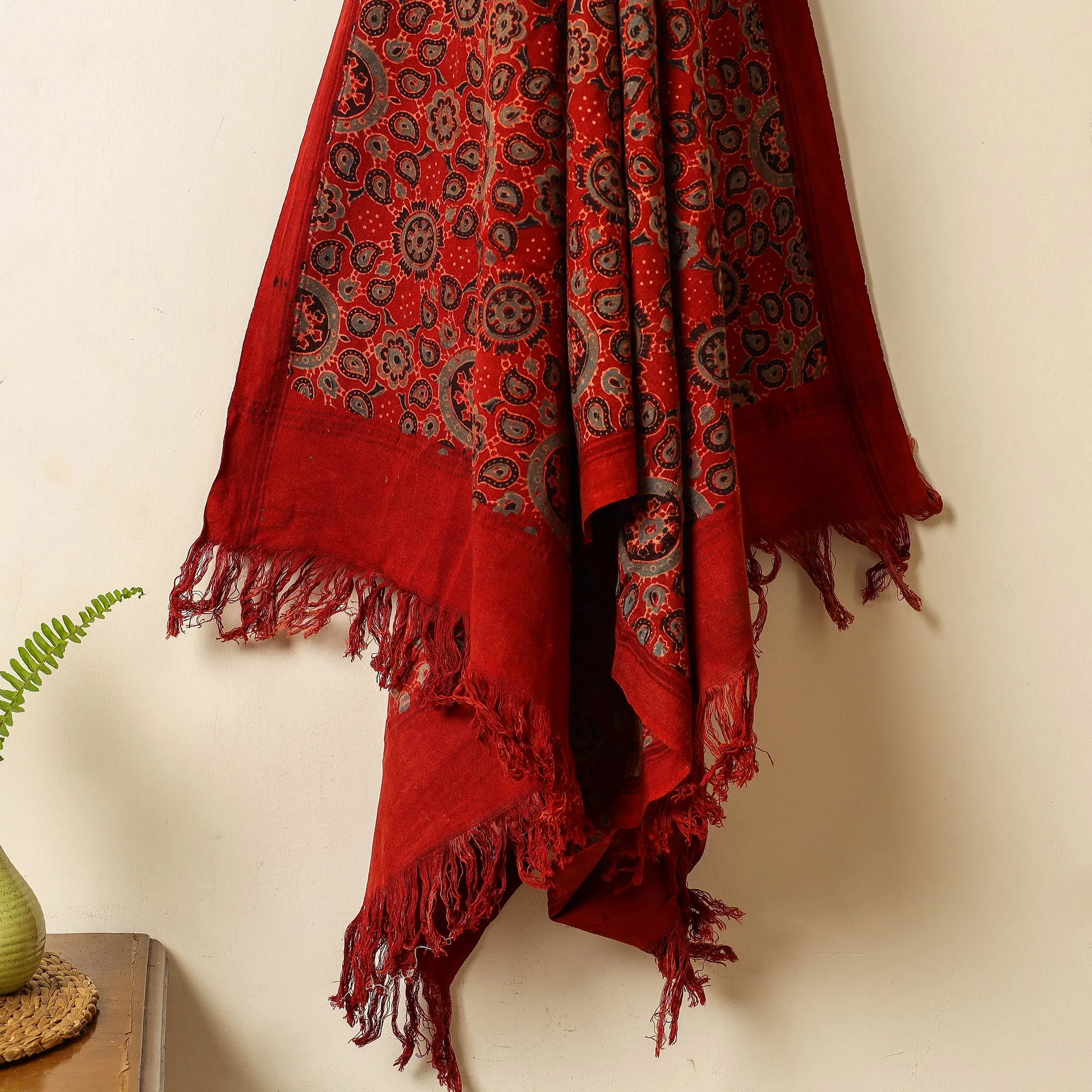 Ajrakh Block Printed Handloom Cotton Towel