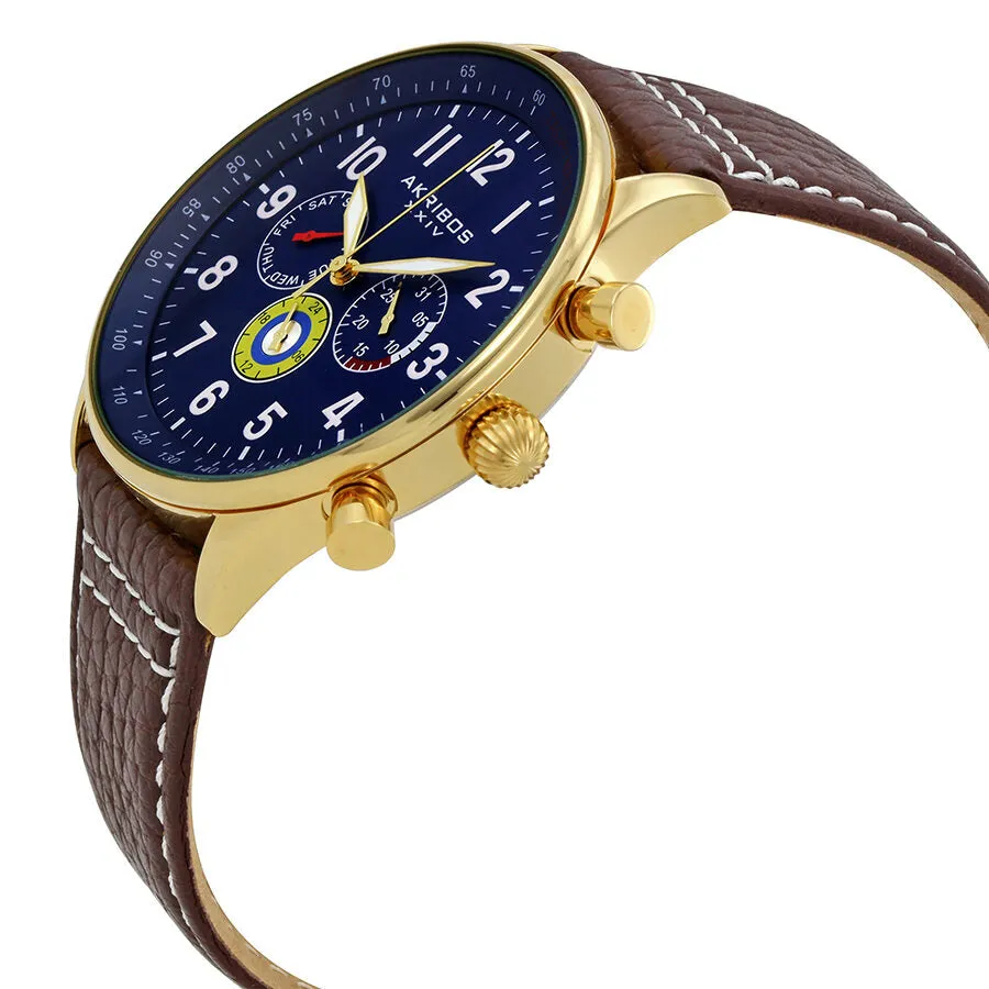 Akribos Xxiv Glossy Blue Dial Alloy Men's Watch AK751BR