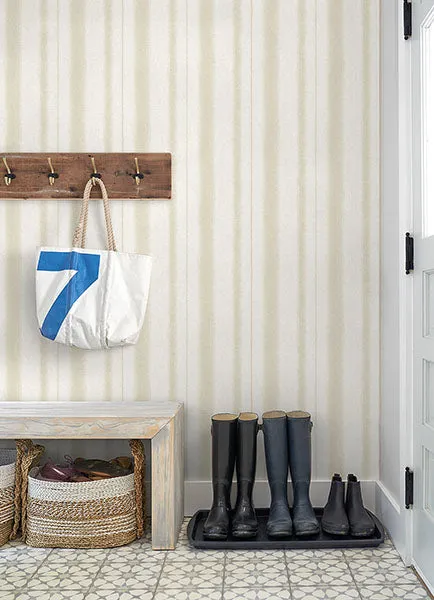 Alena Beige Soft Stripe Wallpaper