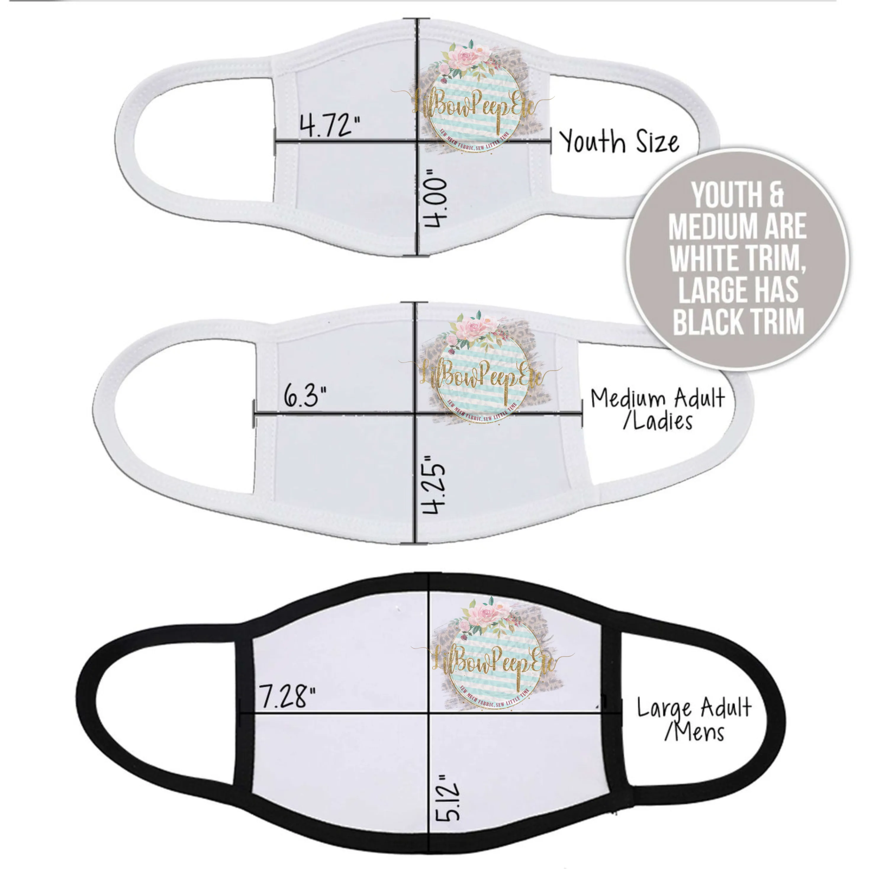 Alphabet Cuties White Background Printed Mask