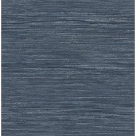 Alton Indigo Faux Grasscloth Wallpaper  | Brewster Wallcovering