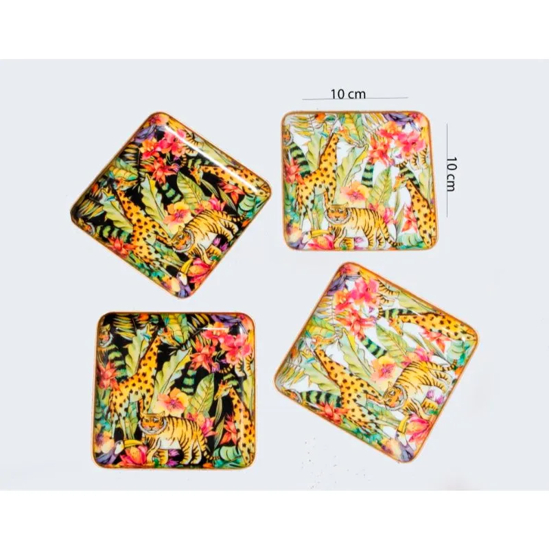 Animal Print Iron Coasters | Set Of 4