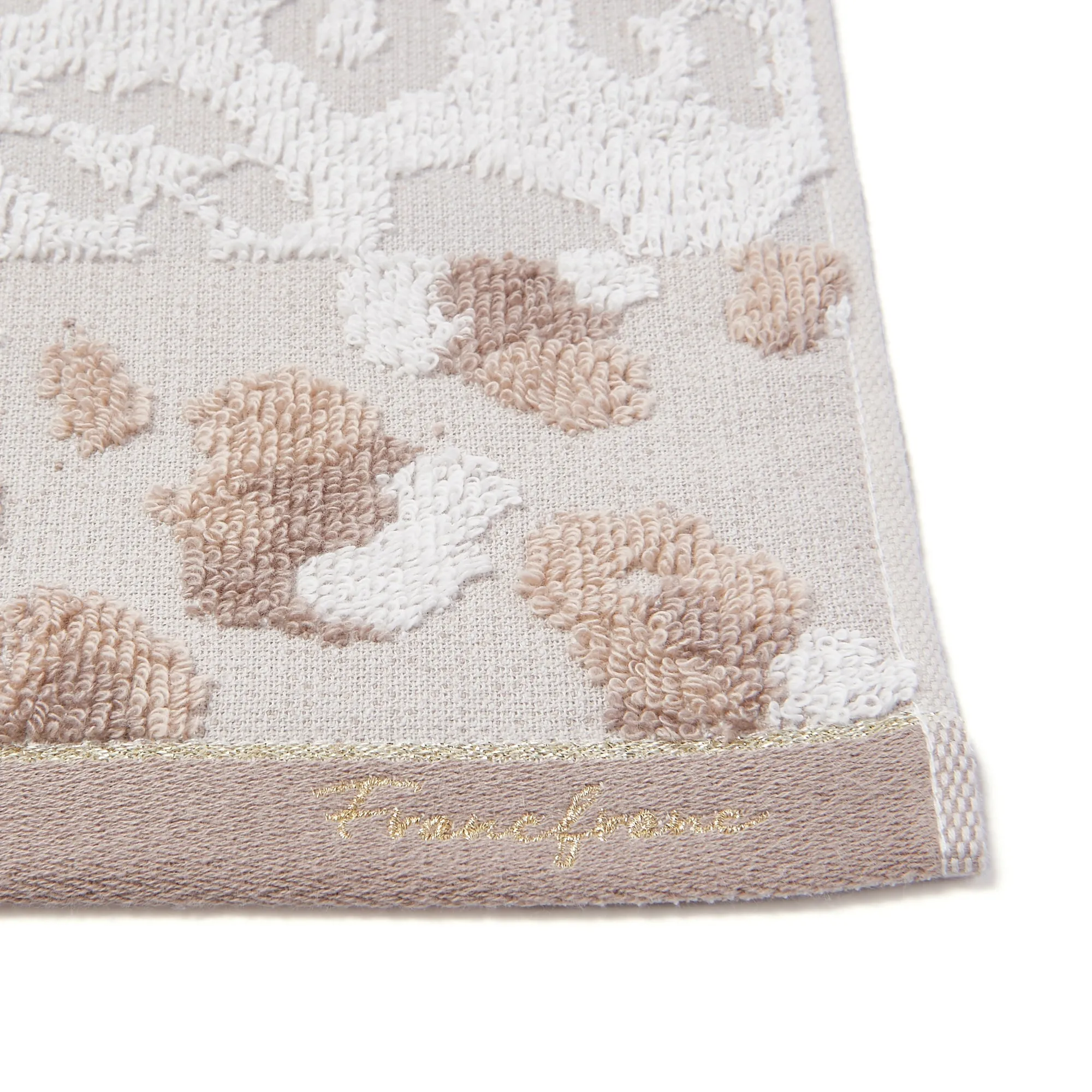Antibacterial Deodorant Face Towel Leopard Beige