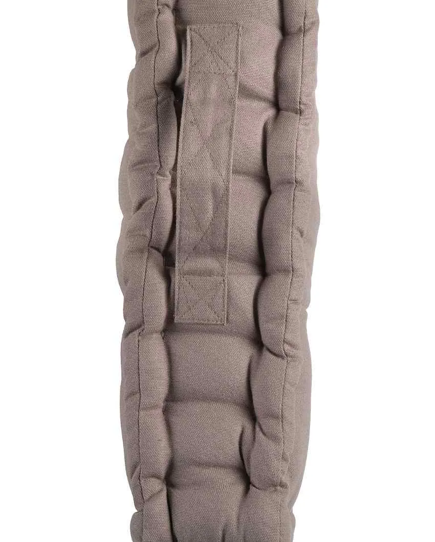 Anulom Vilom Taupe Matlas Cotton Floor Cushion