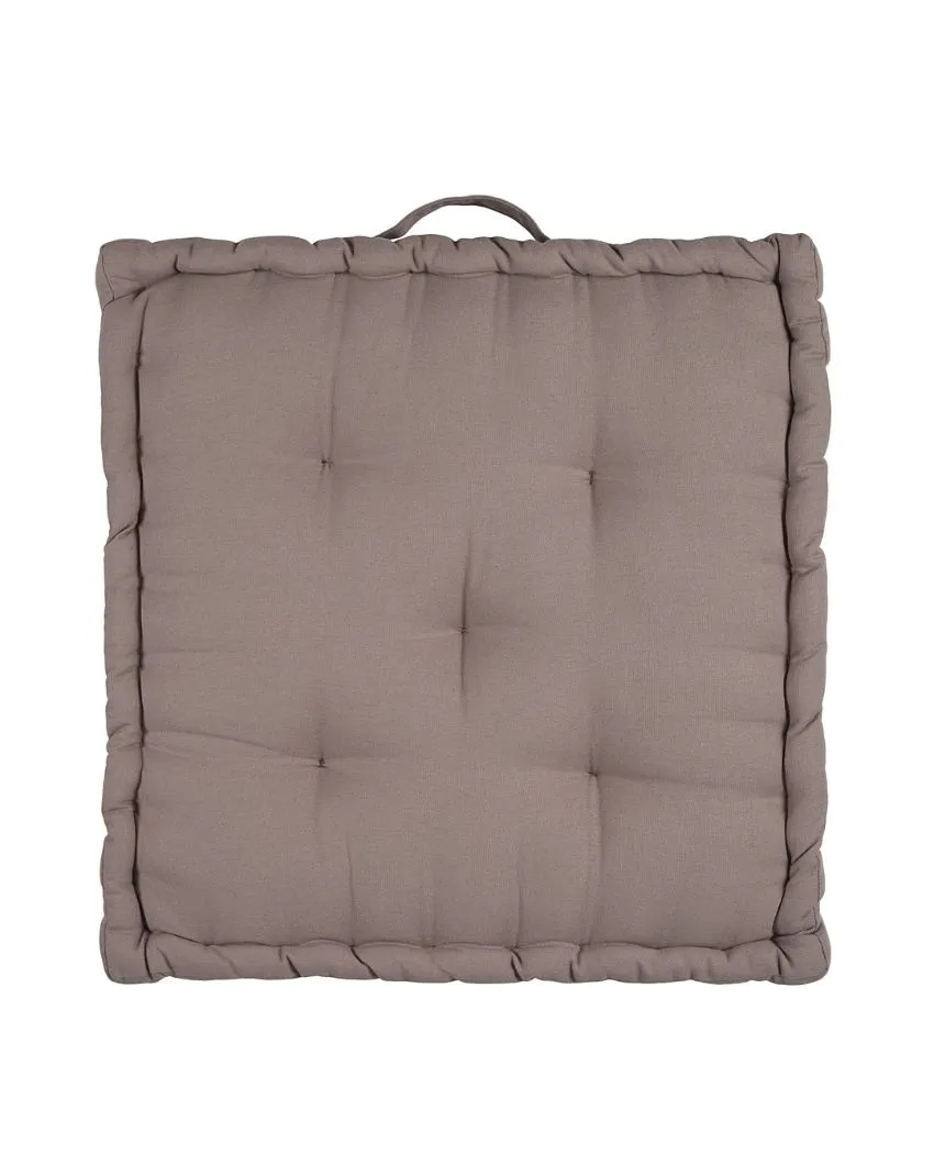 Anulom Vilom Taupe Matlas Cotton Floor Cushion