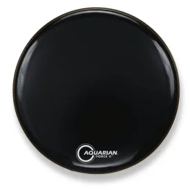 Aquarian FR24BK 24" Full Force II Bass Drum Head in Black