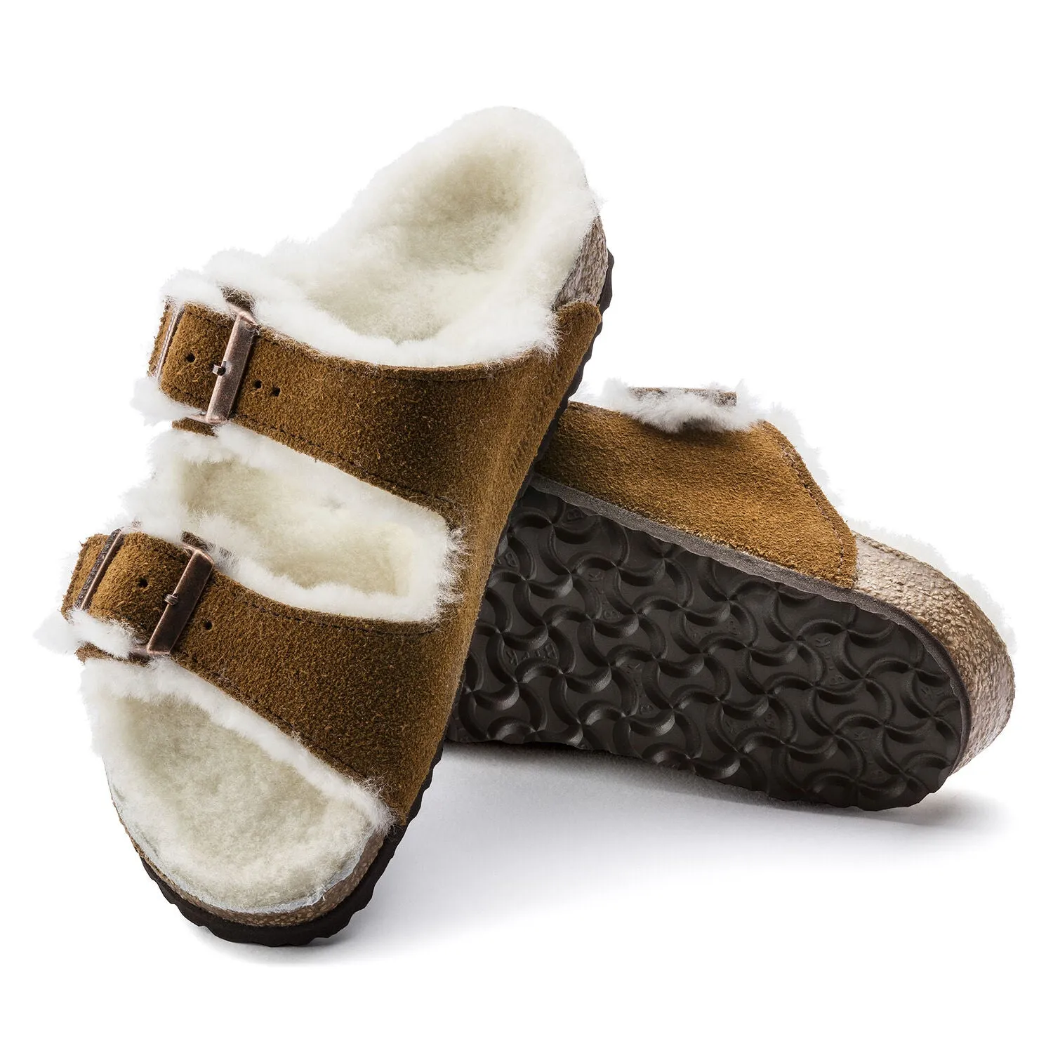 Arizona Kid's Shearling Suede Slipper - Mink