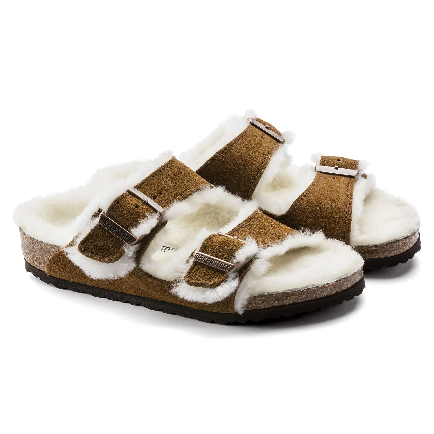 Arizona Kid's Shearling Suede Slipper - Mink