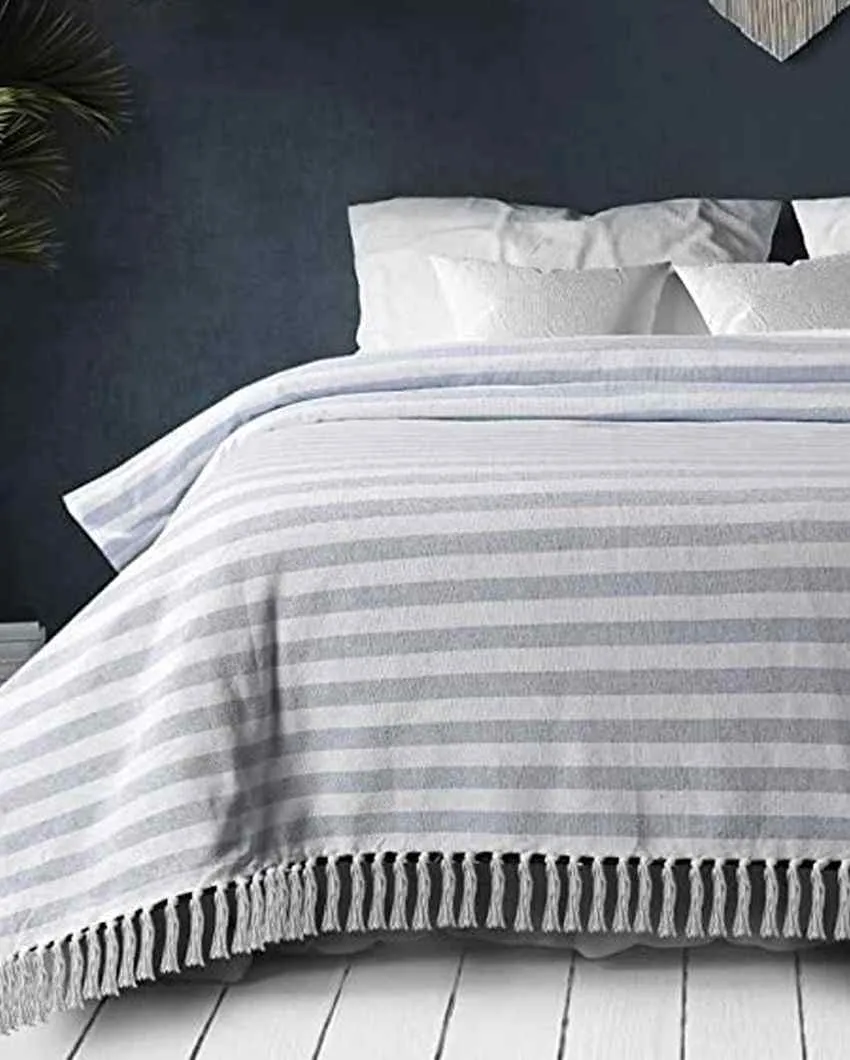 Arrow Woven Design Cotton Throw | 79 x 67 Inches