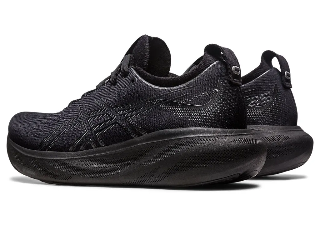 Asics Gel-Nimbus 25 (Womens) - Black/Graphite Grey