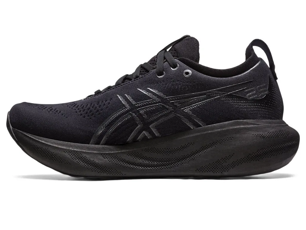 Asics Gel-Nimbus 25 (Womens) - Black/Graphite Grey
