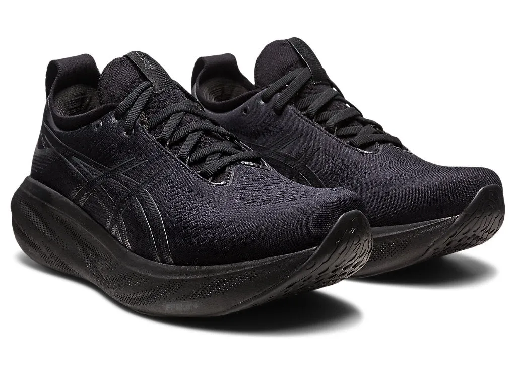 Asics Gel-Nimbus 25 (Womens) - Black/Graphite Grey