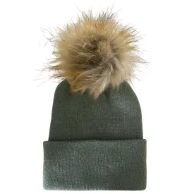 Baby's First Hat, Fern Fur Pom