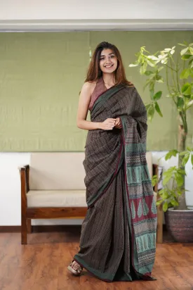 Bagh Hand Block Printed Cotton Saree