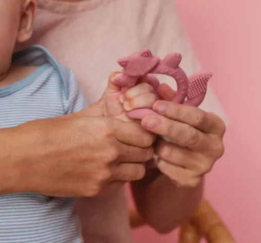 B.Box Wrist Teether - Peony Fox