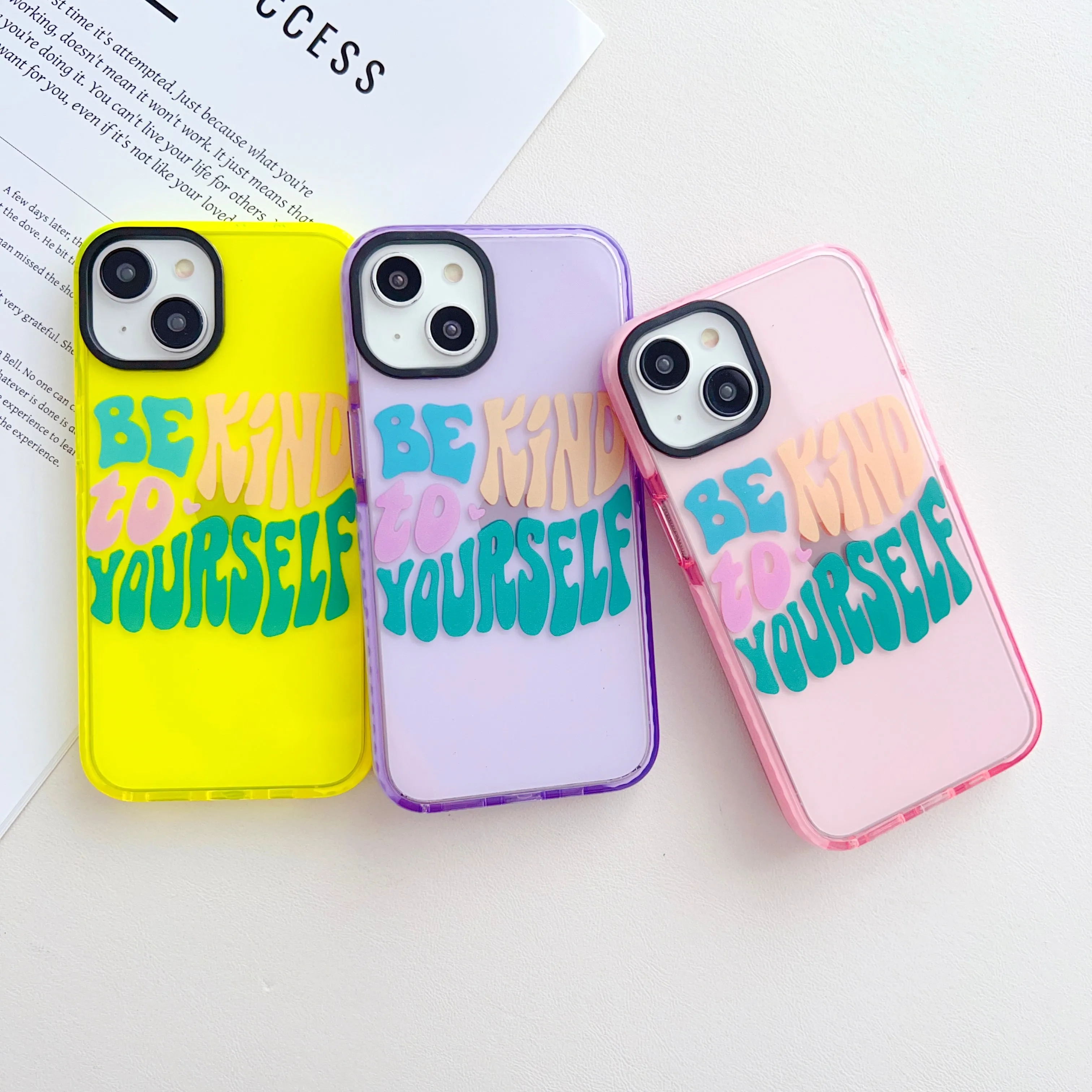 Be Kind To Yourself Designer Impact Proof Silicon Phone Case for iPhone