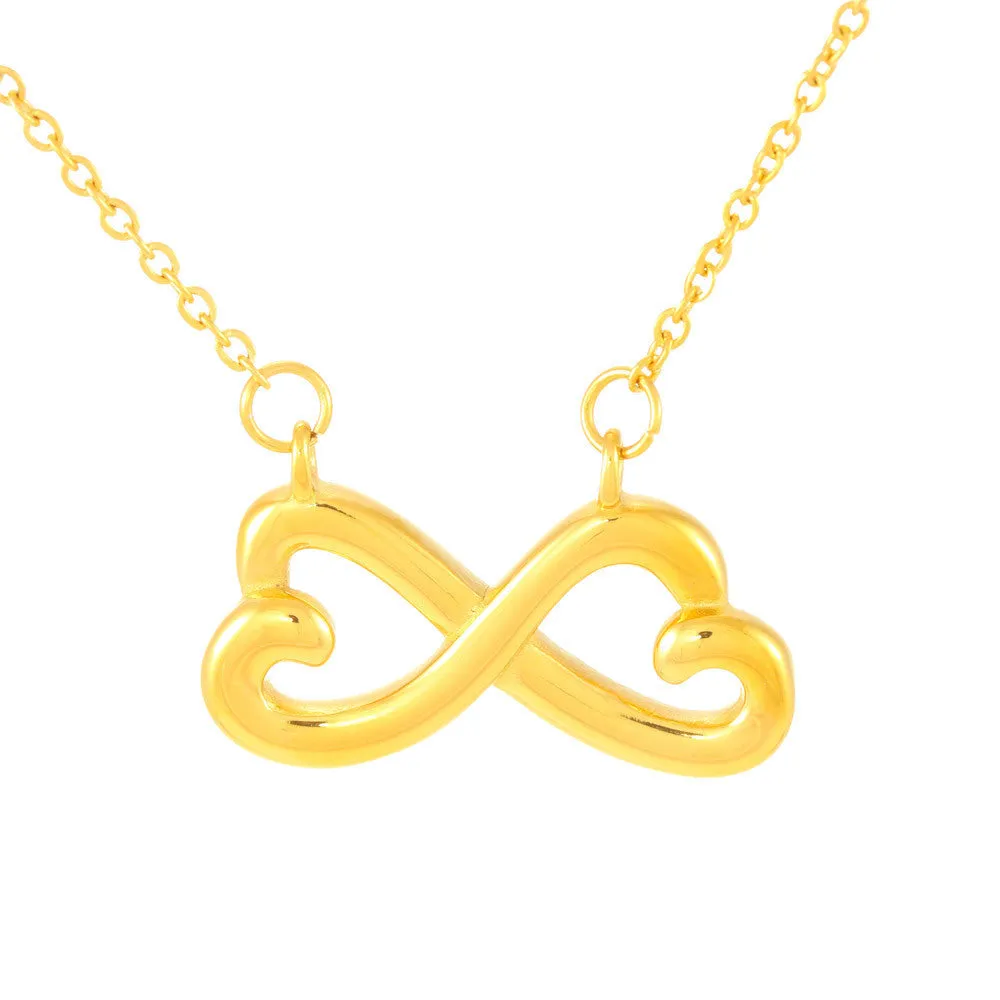 Beautiful Infinity Heart Necklace With Husband To Wife Everything Message Card