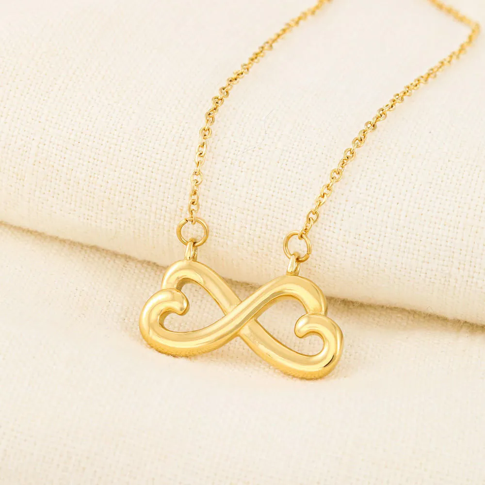Beautiful Infinity Heart Necklace With Husband To Wife Everything Message Card