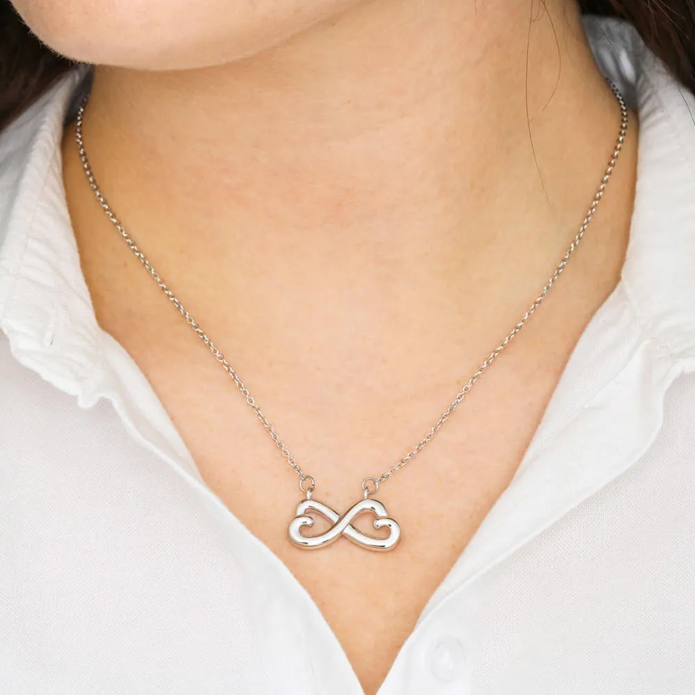 Beautiful Infinity Heart Necklace With Husband To Wife Everything Message Card