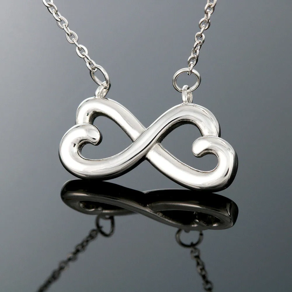 Beautiful Infinity Heart Necklace With Husband To Wife Everything Message Card