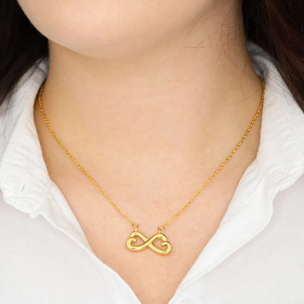 Beautiful Infinity Heart Necklace With Husband To Wife Everything Message Card