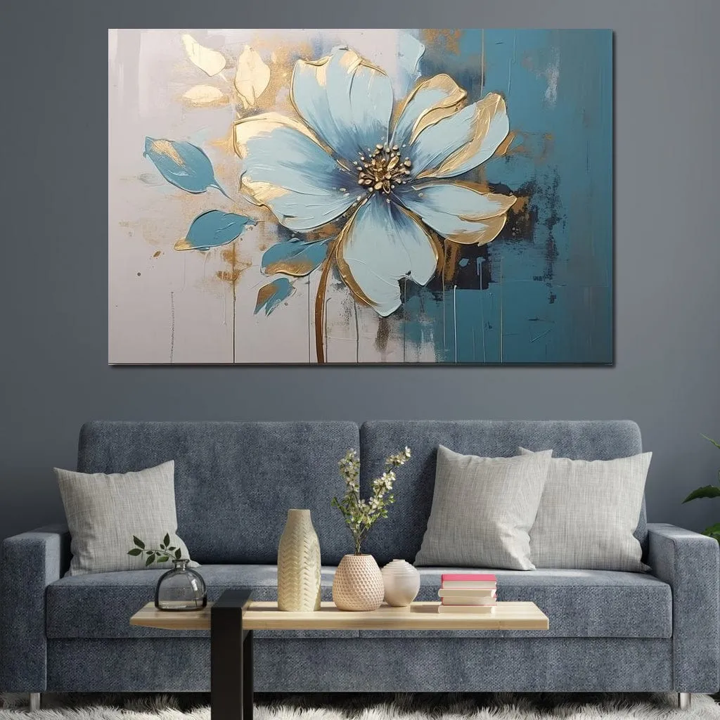 Beautiful Turquoise Gold Flower