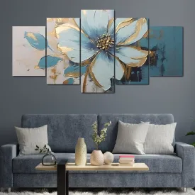 Beautiful Turquoise Gold Flower