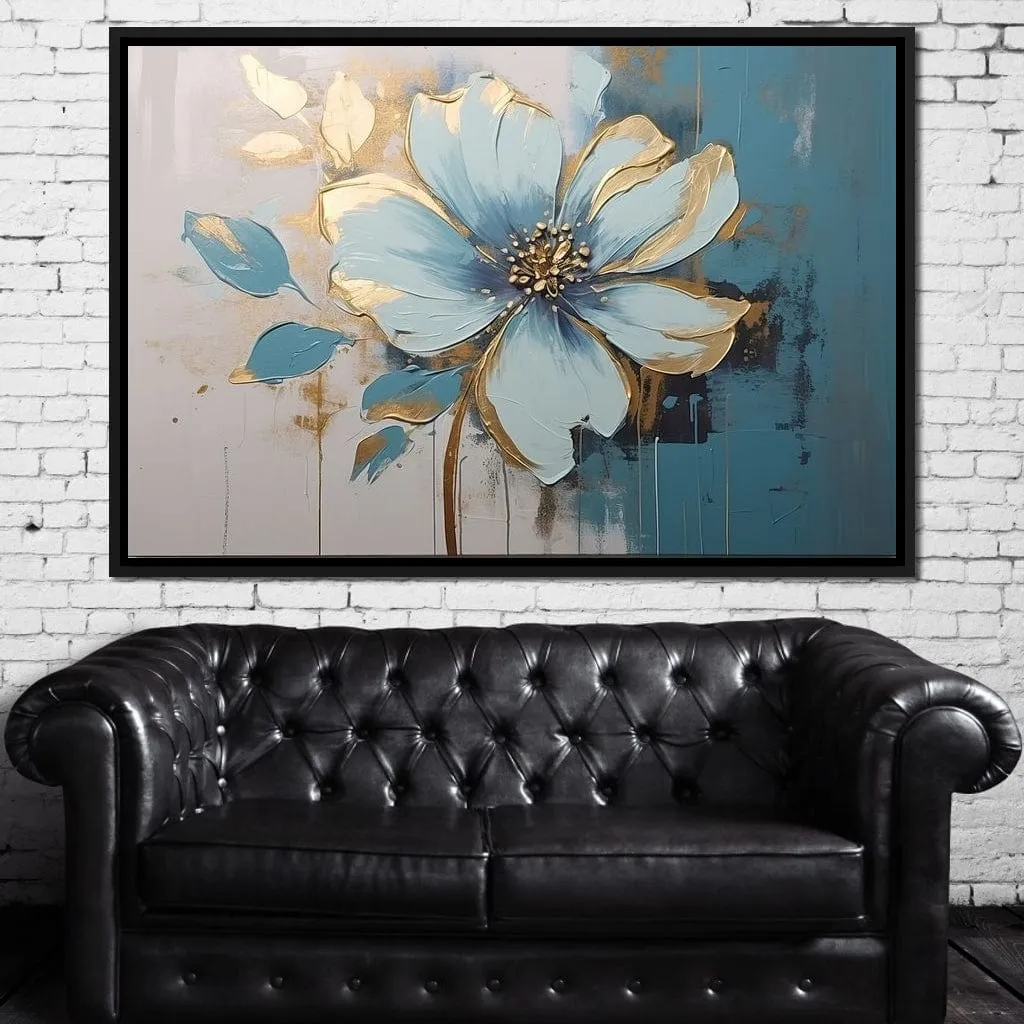 Beautiful Turquoise Gold Flower