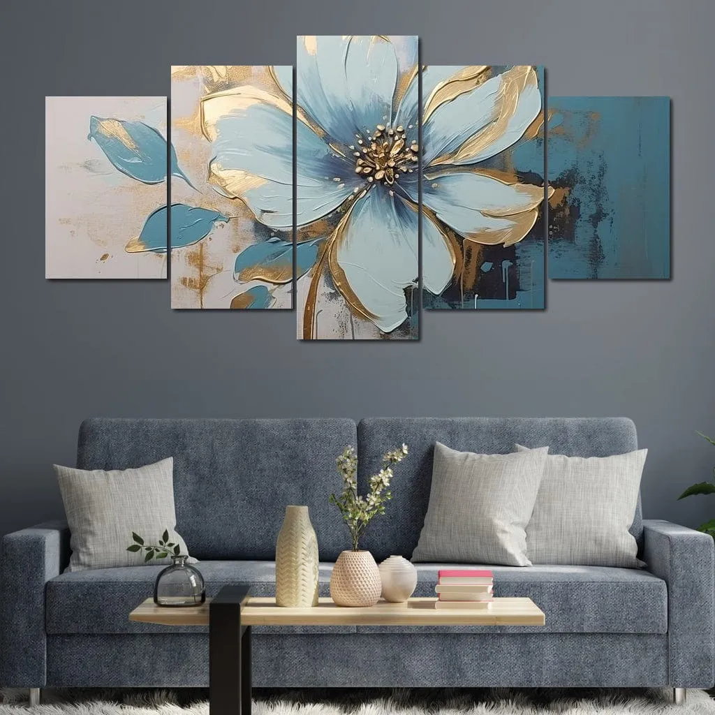 Beautiful Turquoise Gold Flower