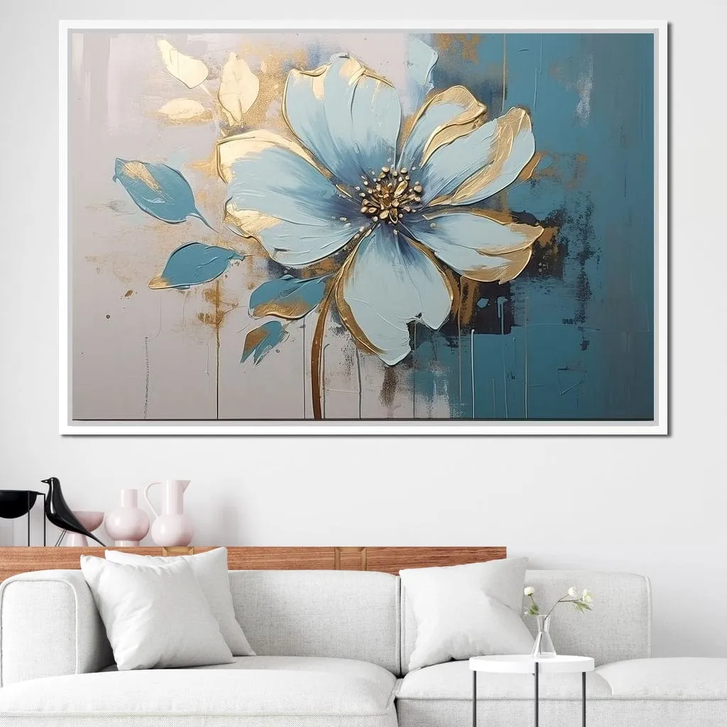 Beautiful Turquoise Gold Flower