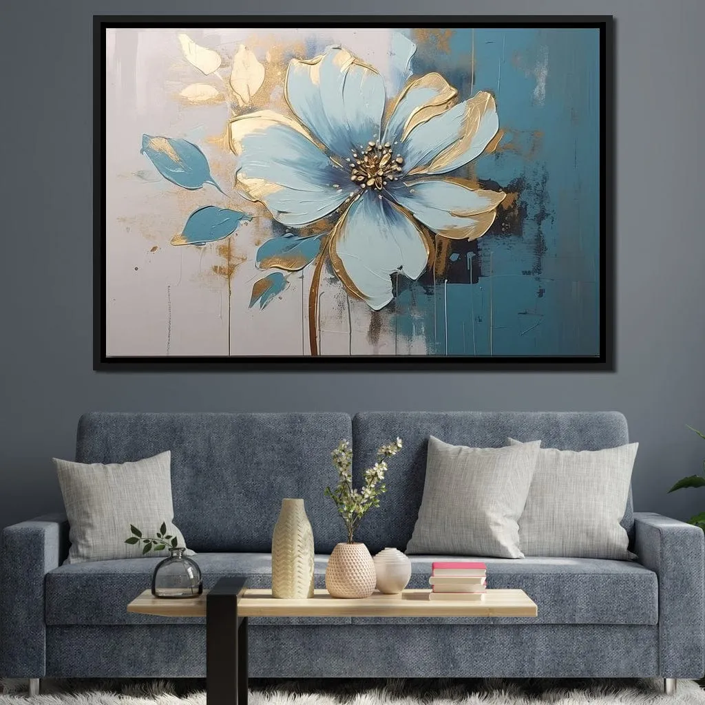 Beautiful Turquoise Gold Flower