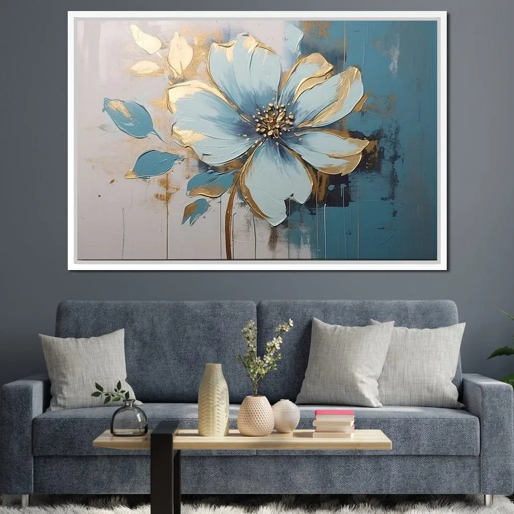 Beautiful Turquoise Gold Flower
