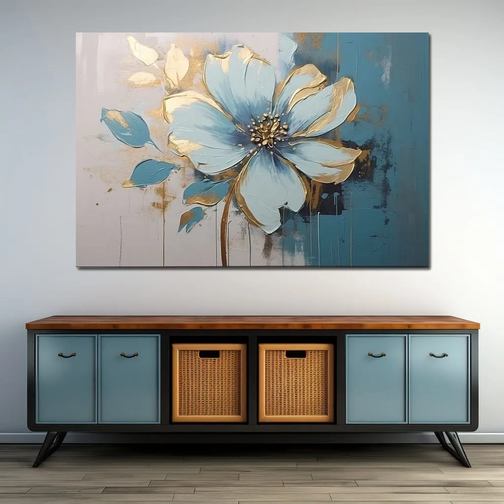 Beautiful Turquoise Gold Flower